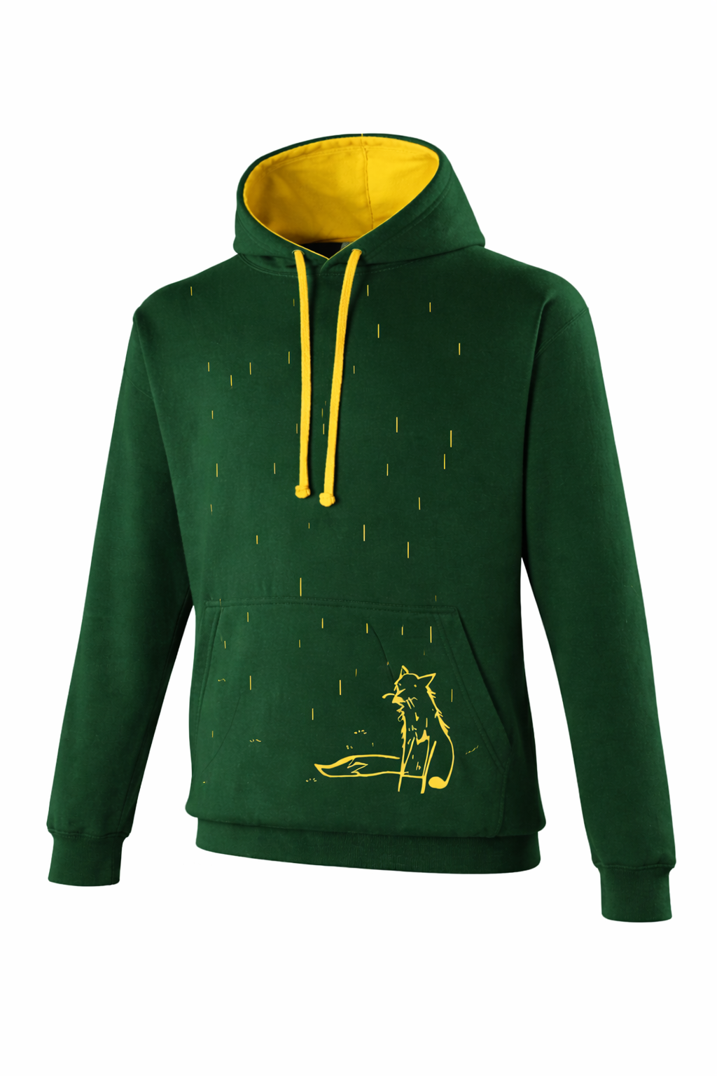 Fox in the rain hoodie – ARTsy clothing