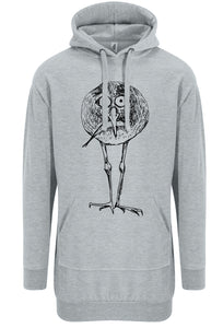 Hoodie dress, bird and fish