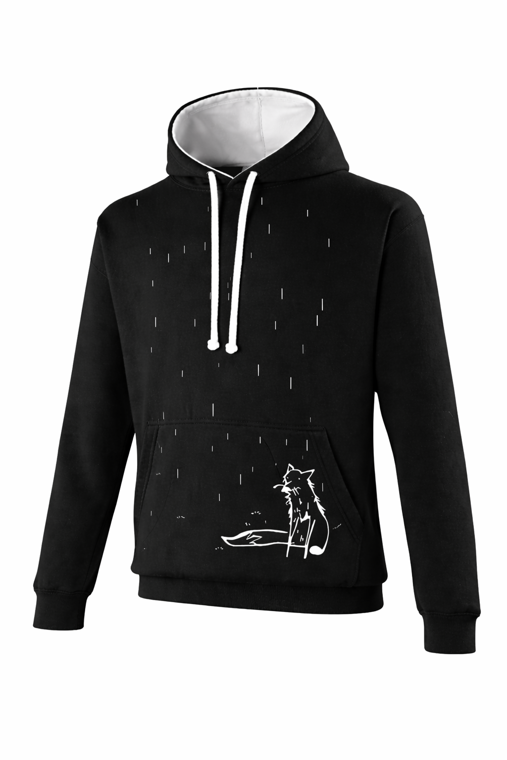 Fox in the rain hoodie – ARTsy clothing