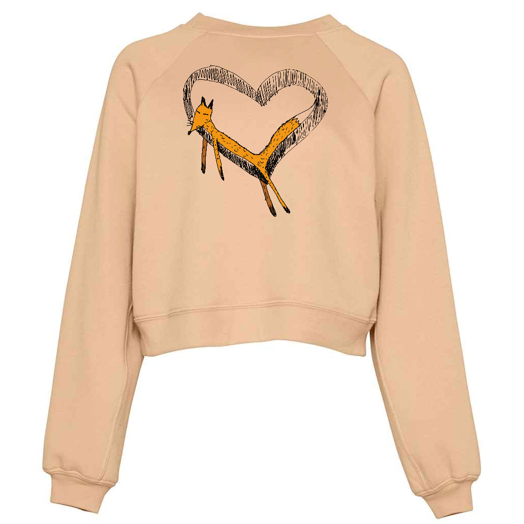 Cropped jumper fox heart