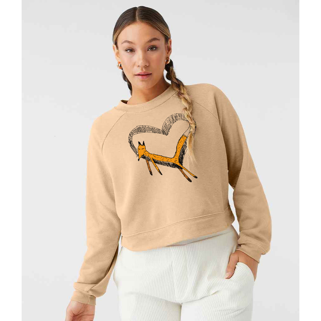 Cropped jumper fox heart