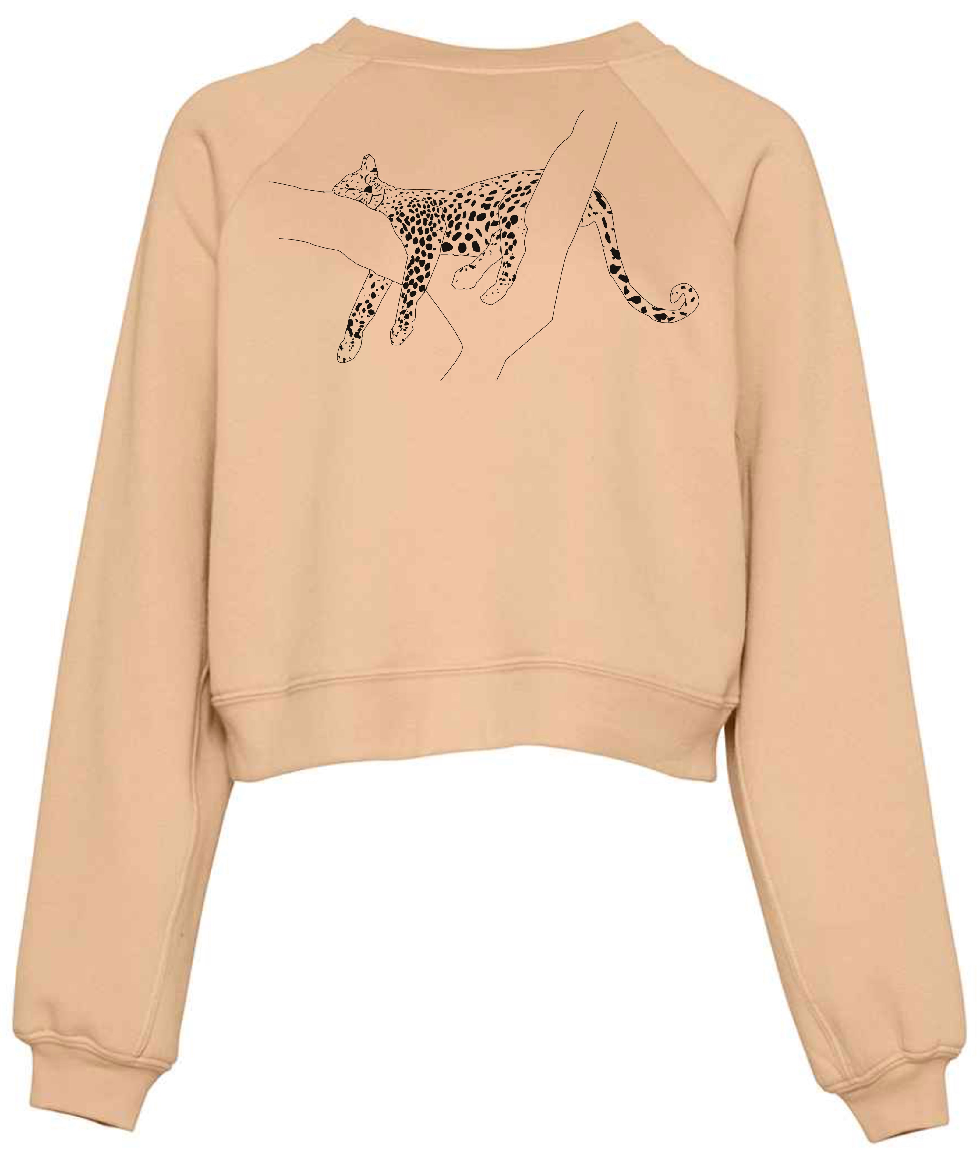 Cropped leopard jumper