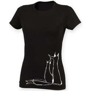 2 Foxes women t-shirt-ARTsy clothing