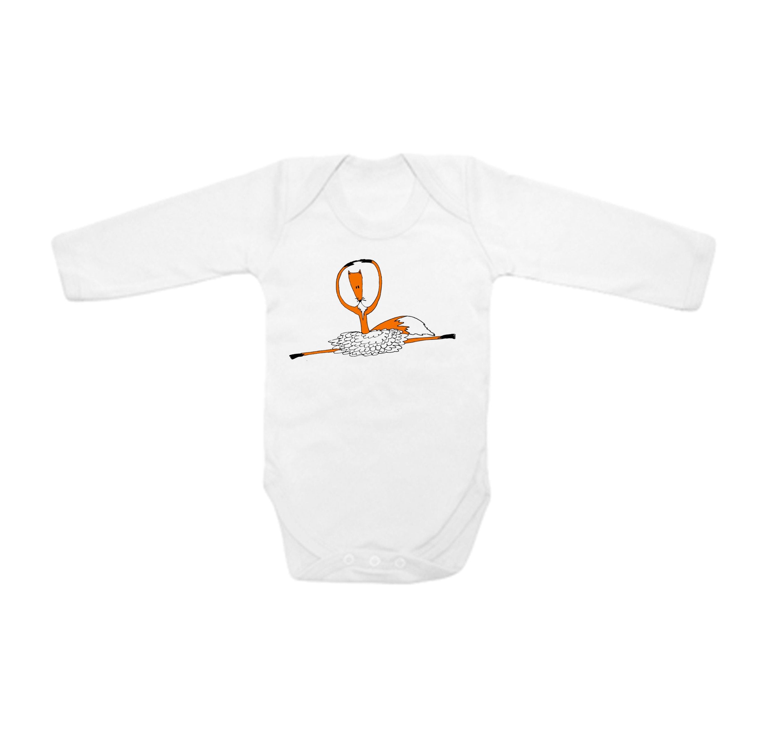 Ballerina fox baby bodysuit-ARTsy clothing