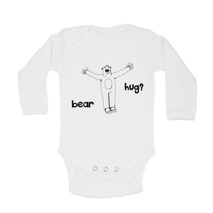 Babygrow - Bear Hug Baby Bodysuit, White