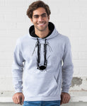 Badger hoodie, Grey/Black-ARTsy clothing