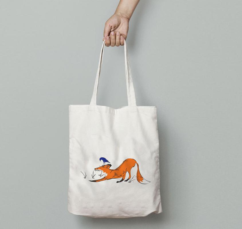 Bags - Yawning Fox Tote Bag