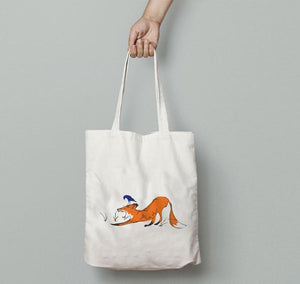 Bags - Yawning Fox Tote Bag