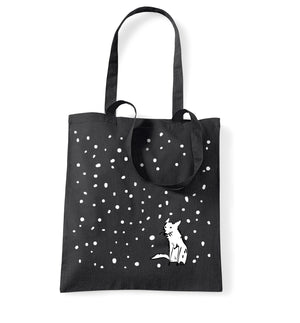 White shepherd tote bag