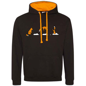 Jumping foxes unisex hoodie