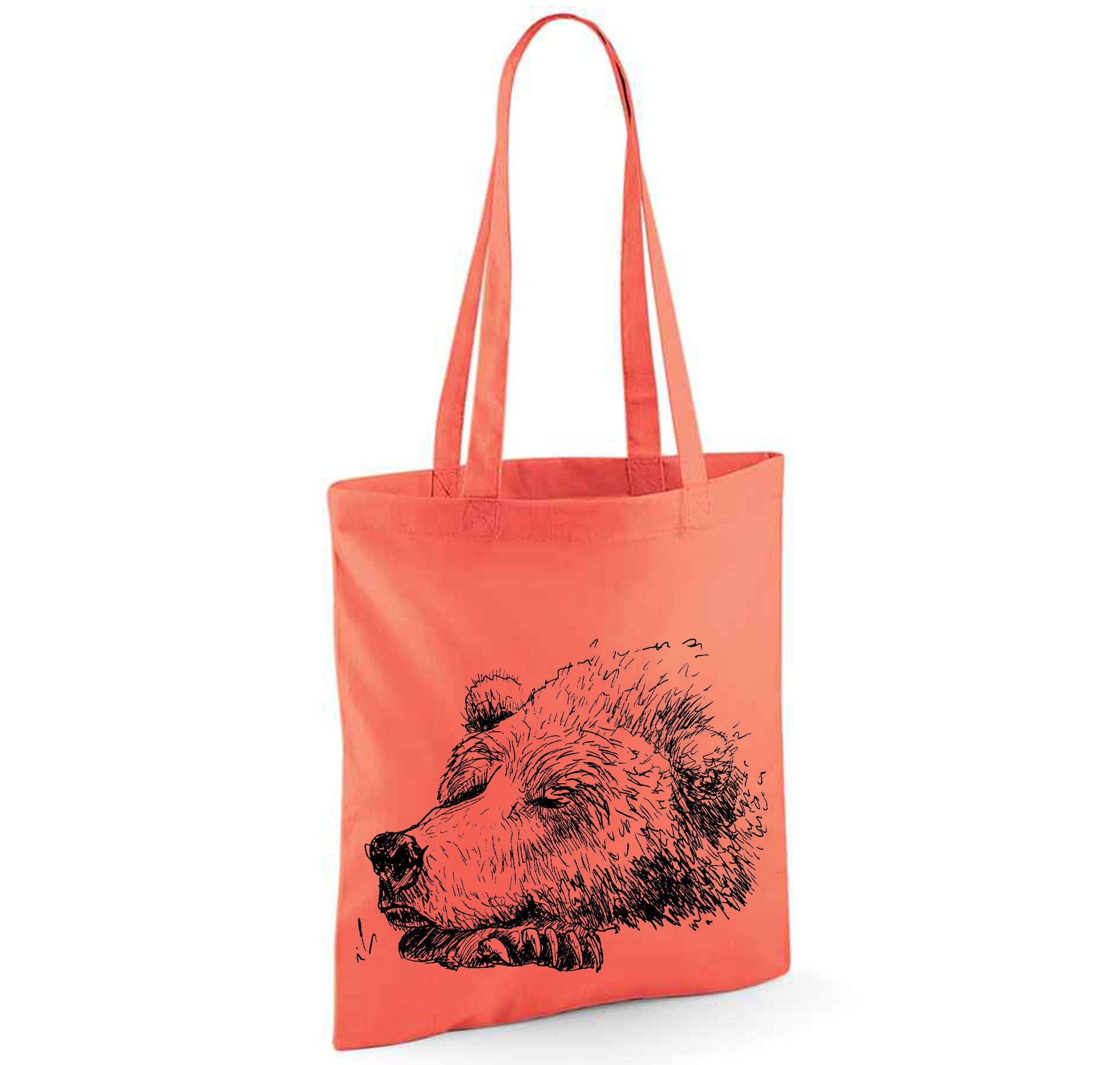 Sleepy bear tote bag