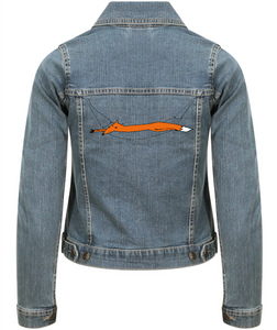 Fox in hammock denim jacket