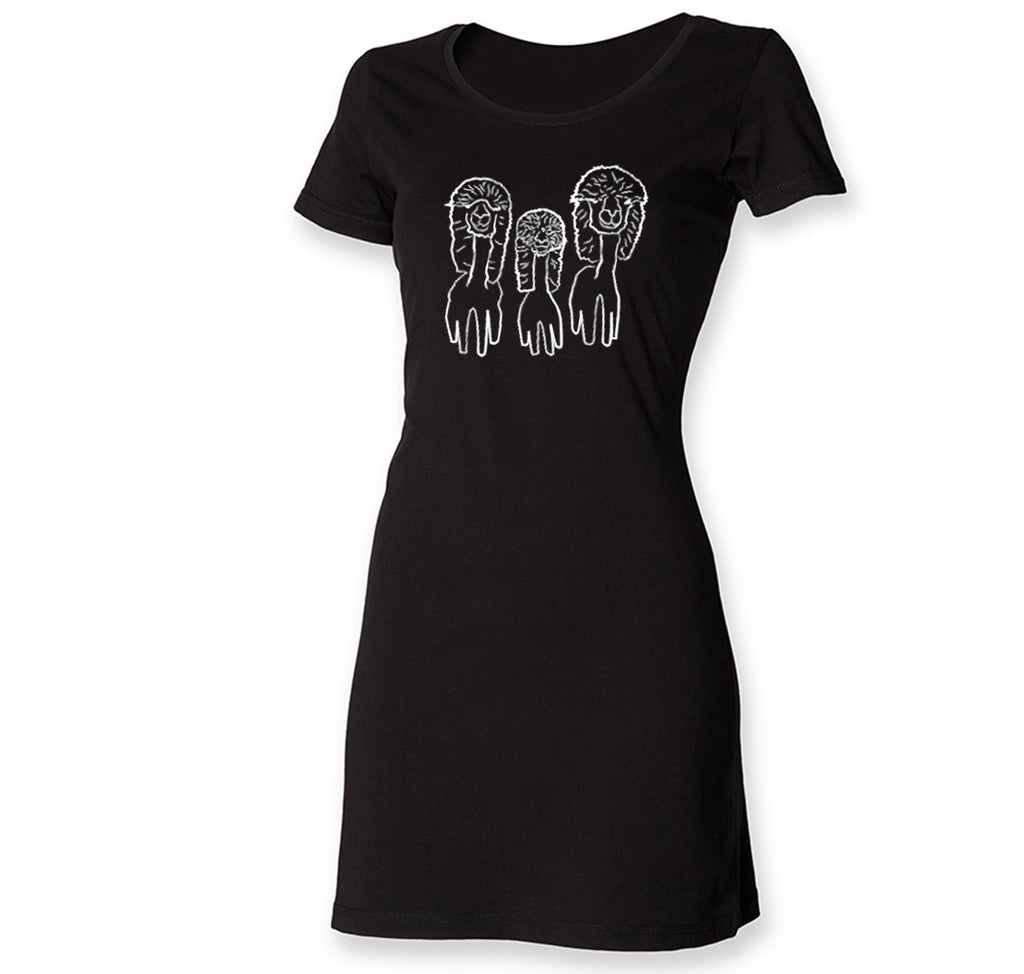 Alpacas t-shirt dress-ARTsy clothing