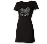 Alpacas t-shirt dress-ARTsy clothing