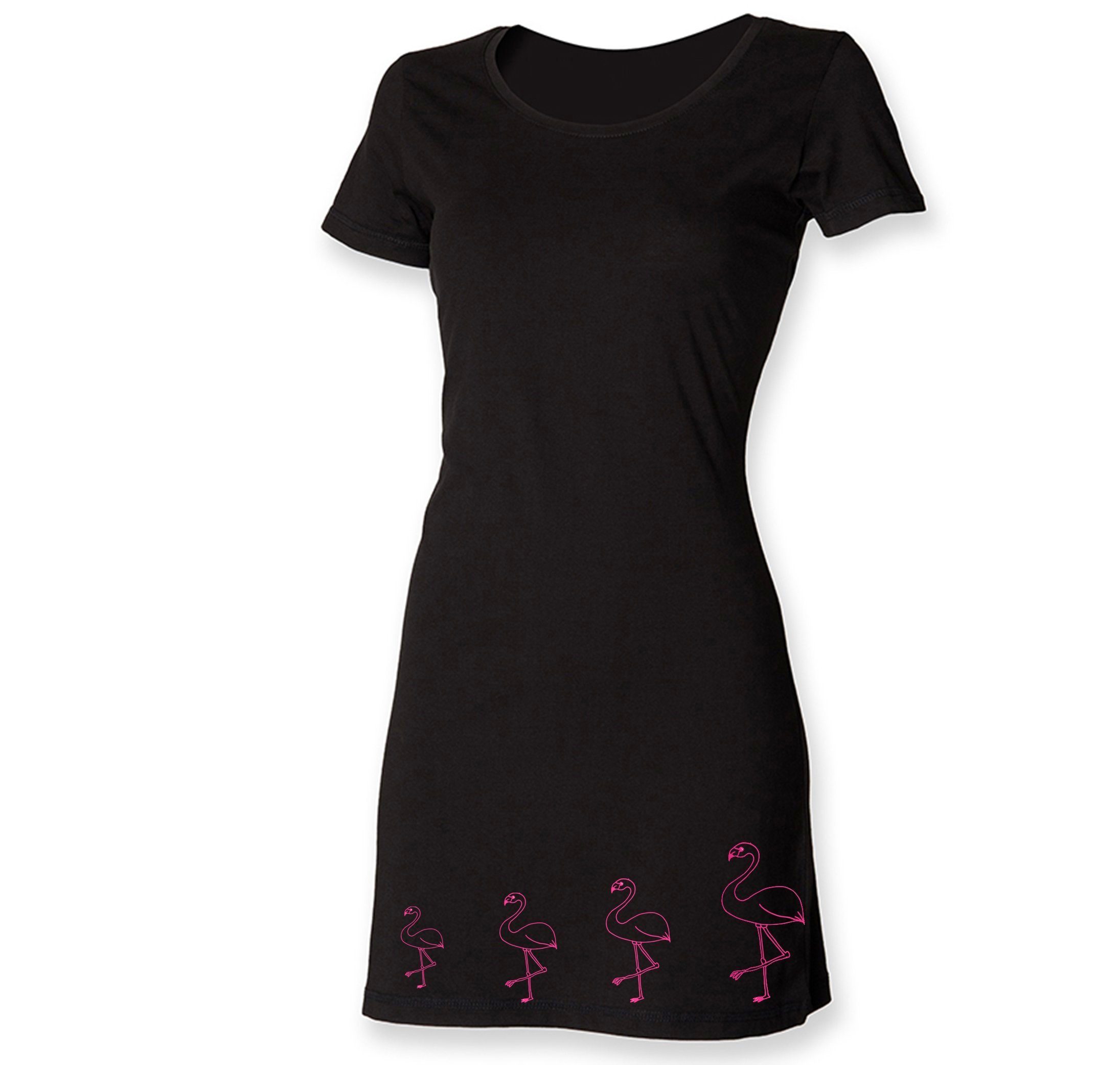 Dress - Neon Flamingo T-shirt Dress