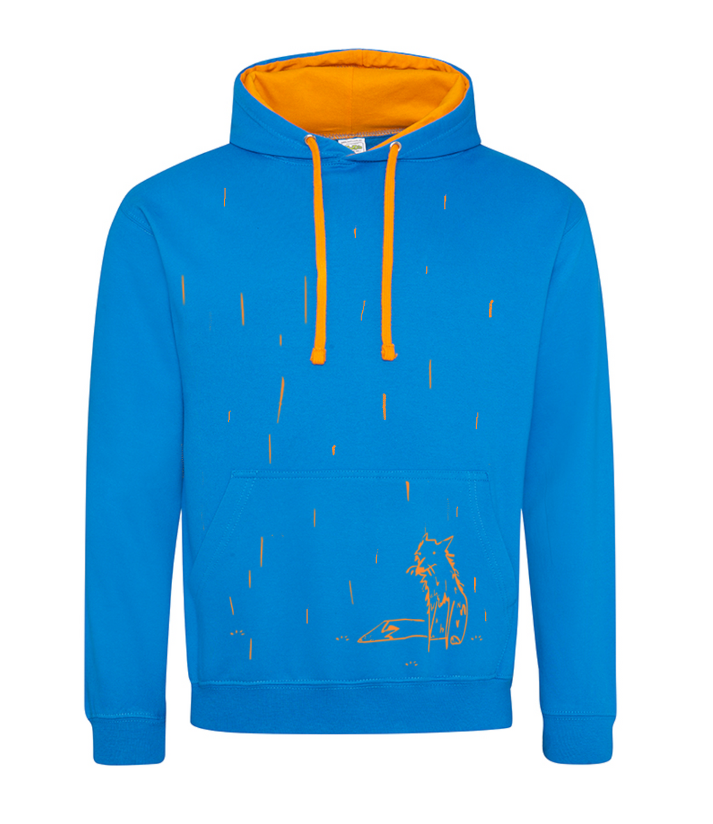 Fox in the rain hoodie