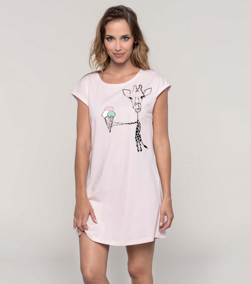 ice cream t shirt dress Organic Cap Sleeve Dress