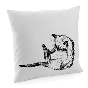 Cushion cover, sleeping cat