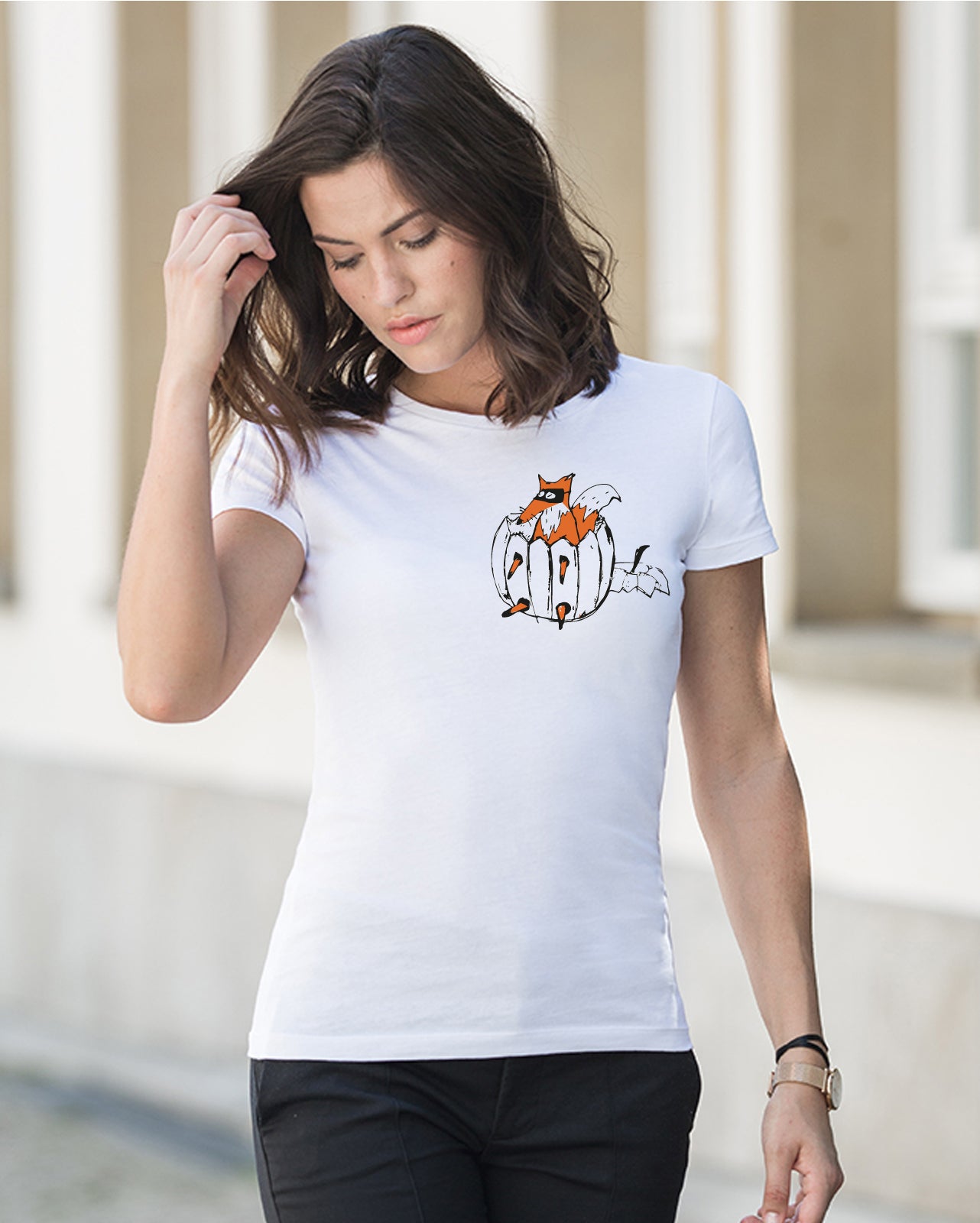 Halloween fox women t-shirt