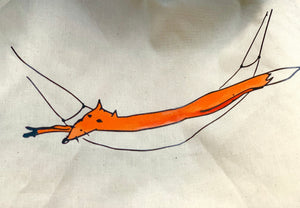 Fox in the hammock tote bag