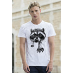 Curious racoon men t-shirt