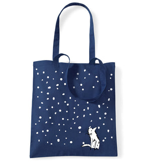 White shepherd tote bag