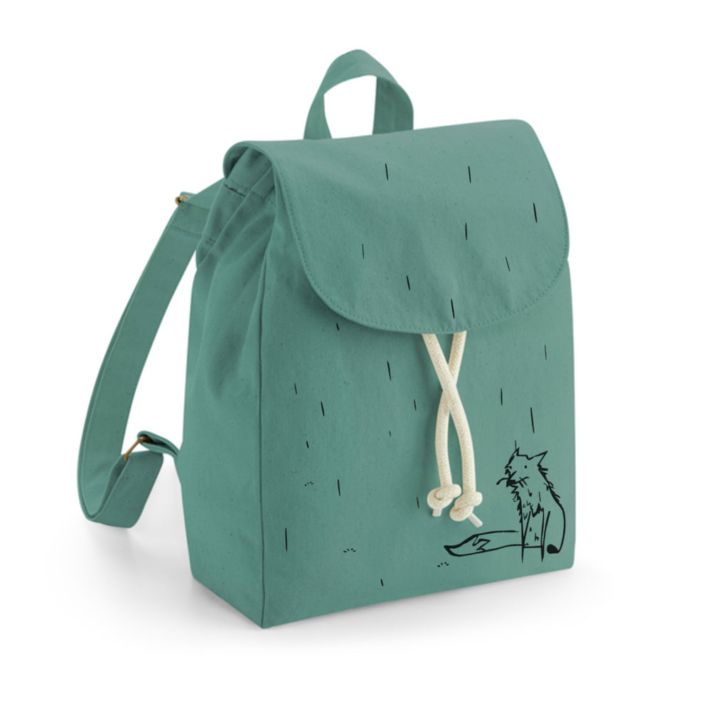 Mini rucksack, fox in the rain - quirky festival backpack 5l – ARTsy ...