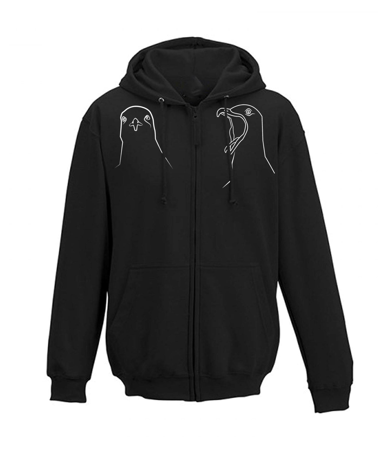 Seagulls hoodie, black/orange