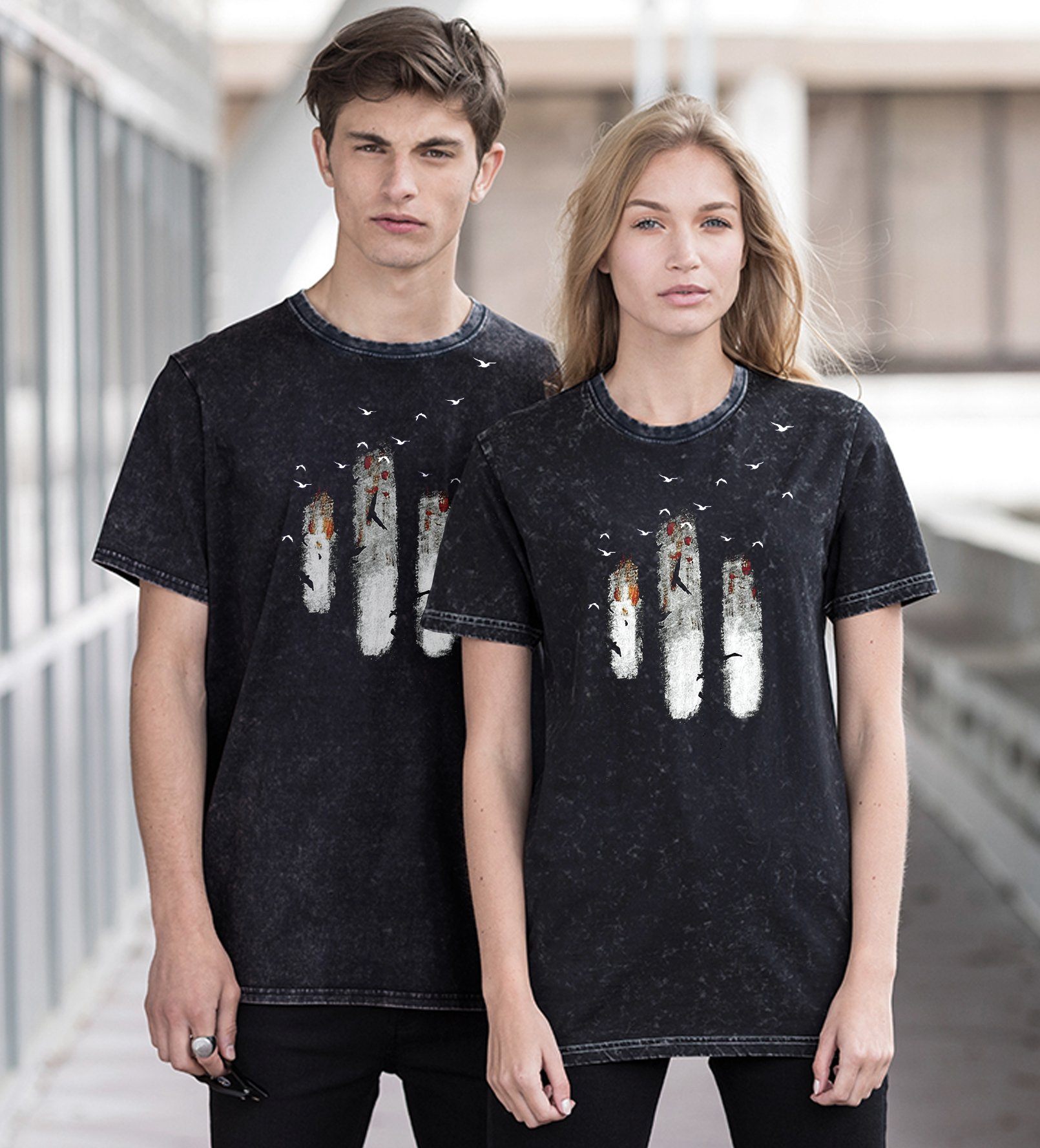 Abstract birds t-shirt, unisex-ARTsy clothing