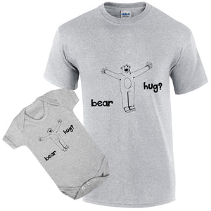 T-shirts - Dad And Baby Bear T-shirt/bodysuit, Grey