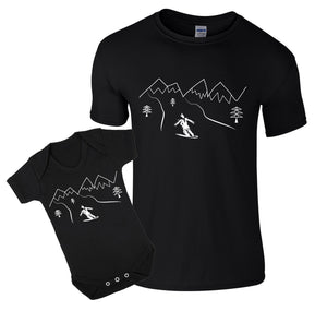 T-shirts - Snowboarding Baby Daddy T-shirt And Bodysuit