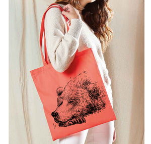 Sleepy bear tote bag