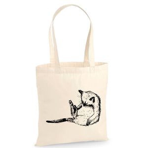 Sleeping cat tote bag