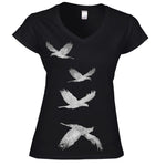 Artistic painted birds t-shirt-ARTsy clothing