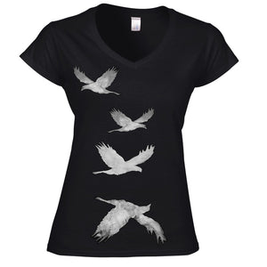Artistic painted birds t-shirt-ARTsy clothing