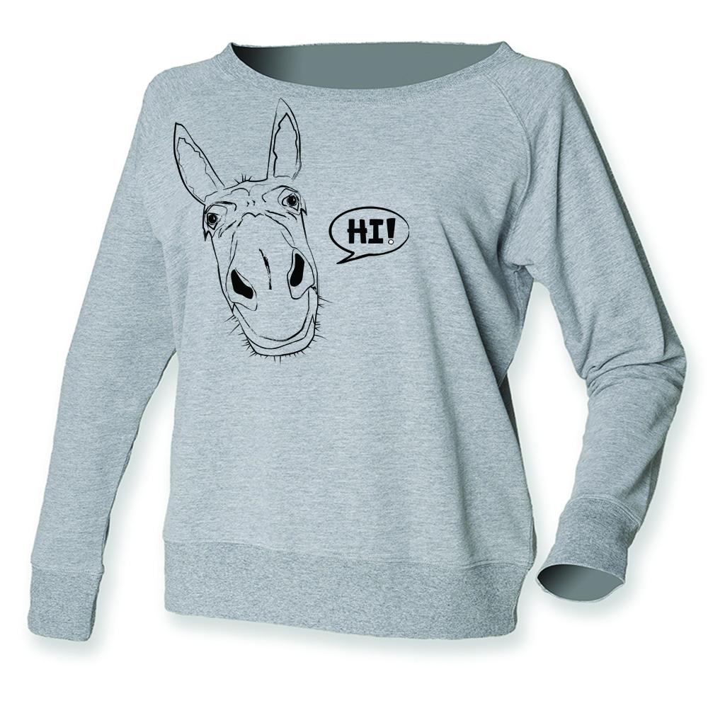 Women Top - Donkey Jumper, Grey