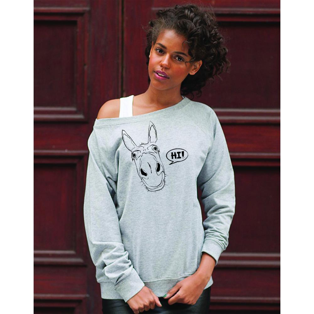 Women Top - Donkey Jumper, Grey