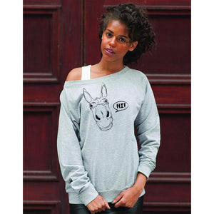 Women Top - Donkey Jumper, Grey